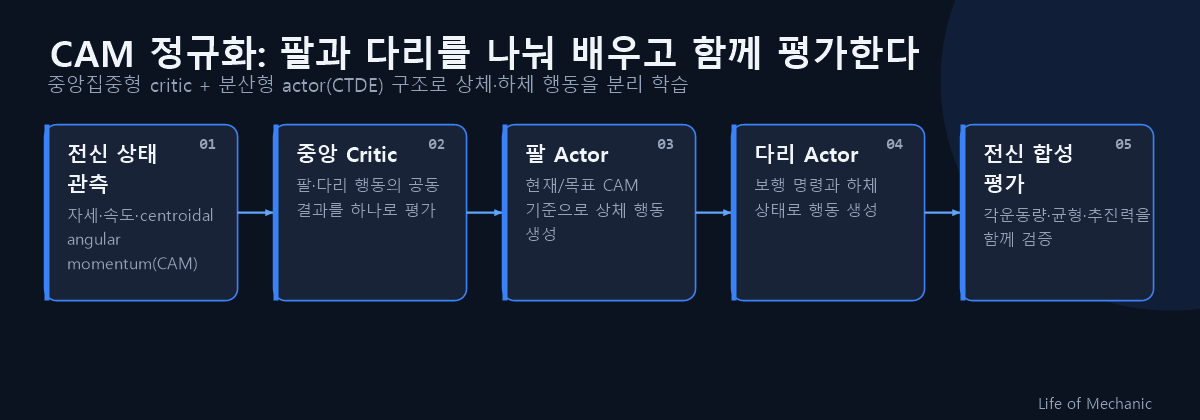 CAM 정규화: 팔과 다리를 나눠 배우고 함께 평가한다